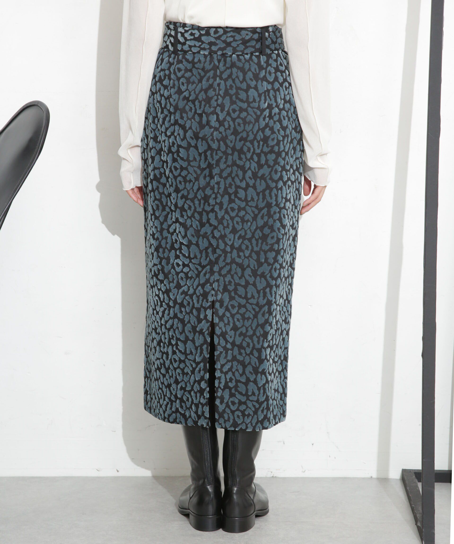 nano･universe「レオパードフロッキースカート」|スカート|