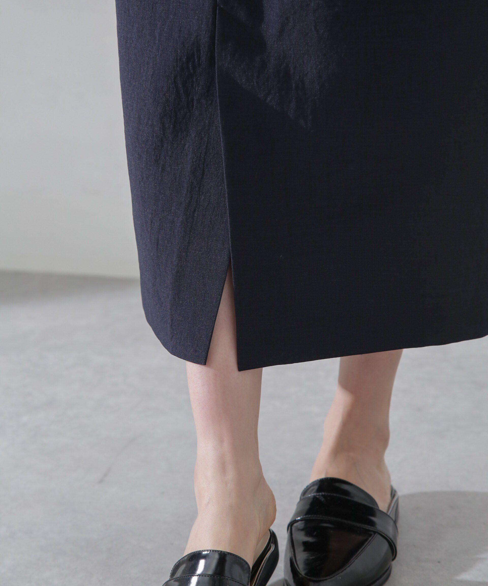 nano･universe「<洗濯機使用可><ﾉﾝｱｲﾛﾝ>ﾒﾗﾝｼﾞﾄﾞﾗｲ ｿﾌﾄｺｸｰﾝｽｶｰ  」|スカート|