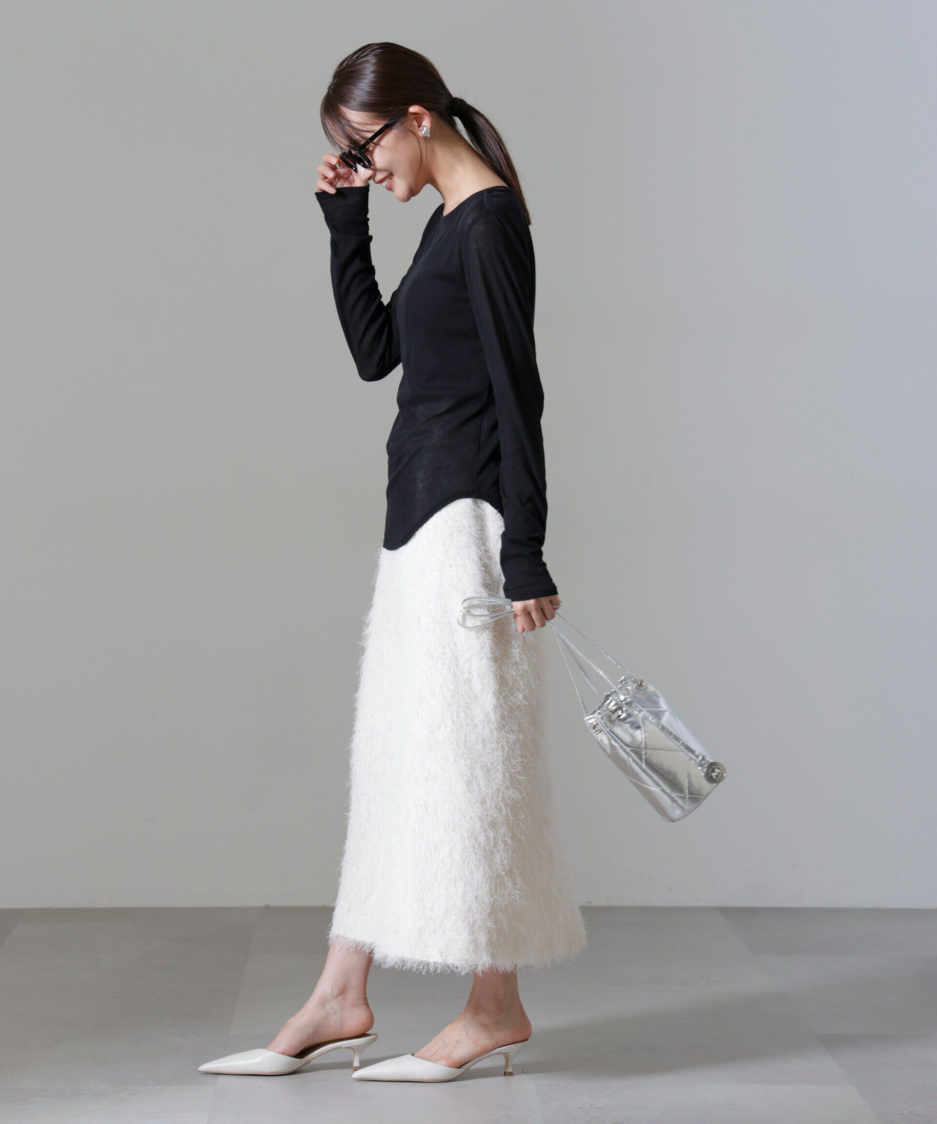 nano･universe「シアーガーゼボートネックトップス」|Tシャツ・カットソー|