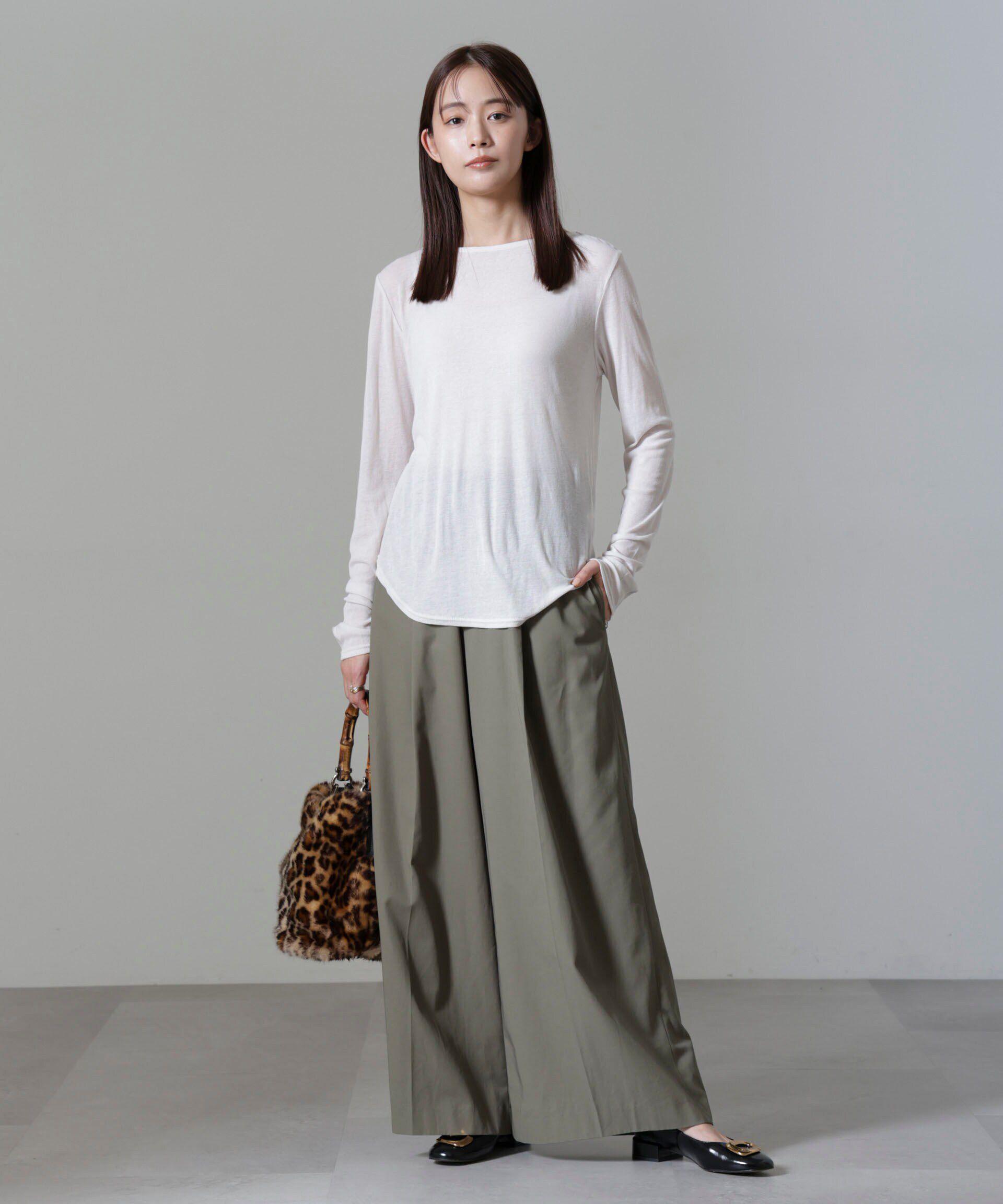 nano･universe「シアーガーゼボートネックトップス」|Tシャツ・カットソー|