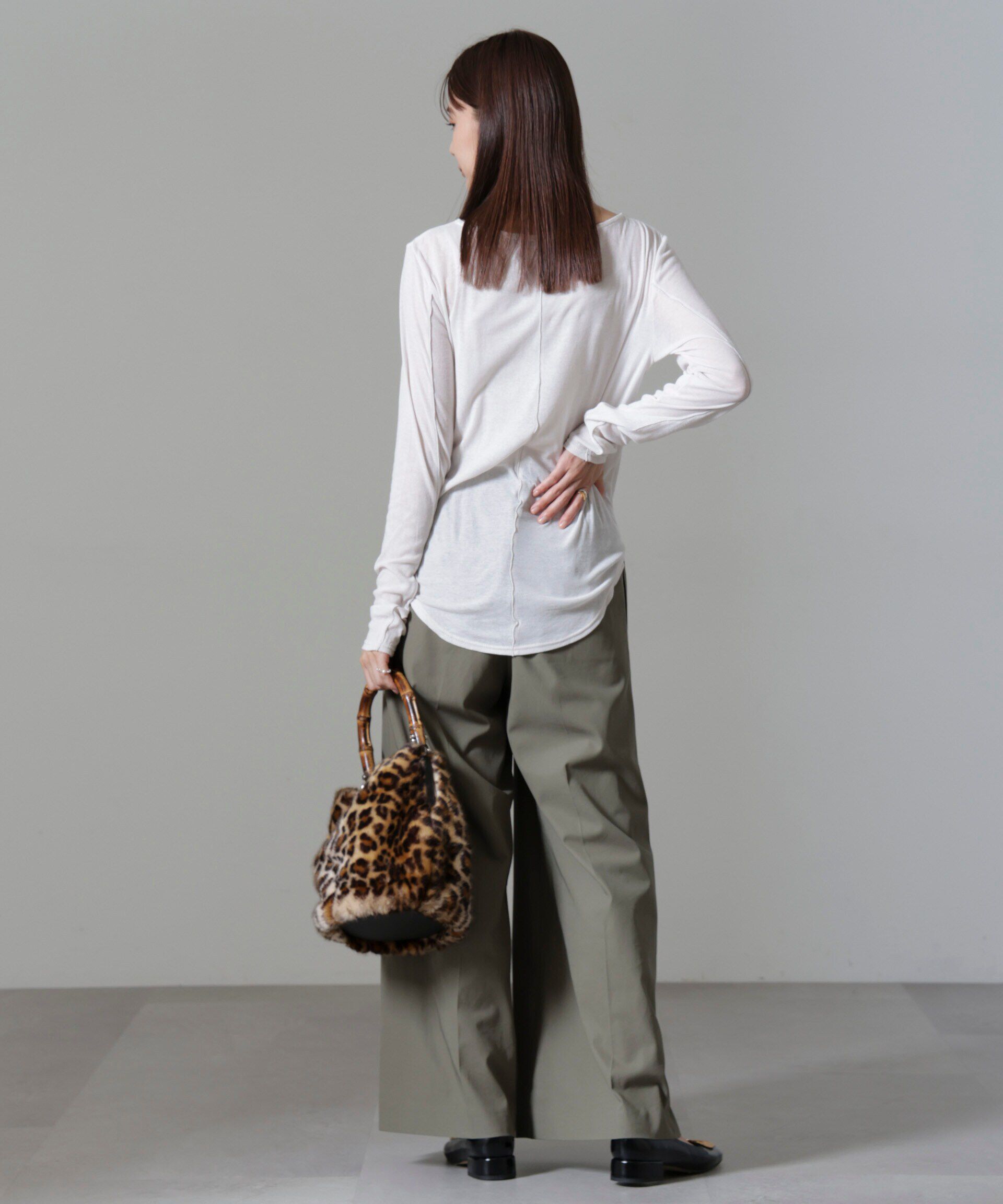 nano･universe「シアーガーゼボートネックトップス」|Tシャツ・カットソー|