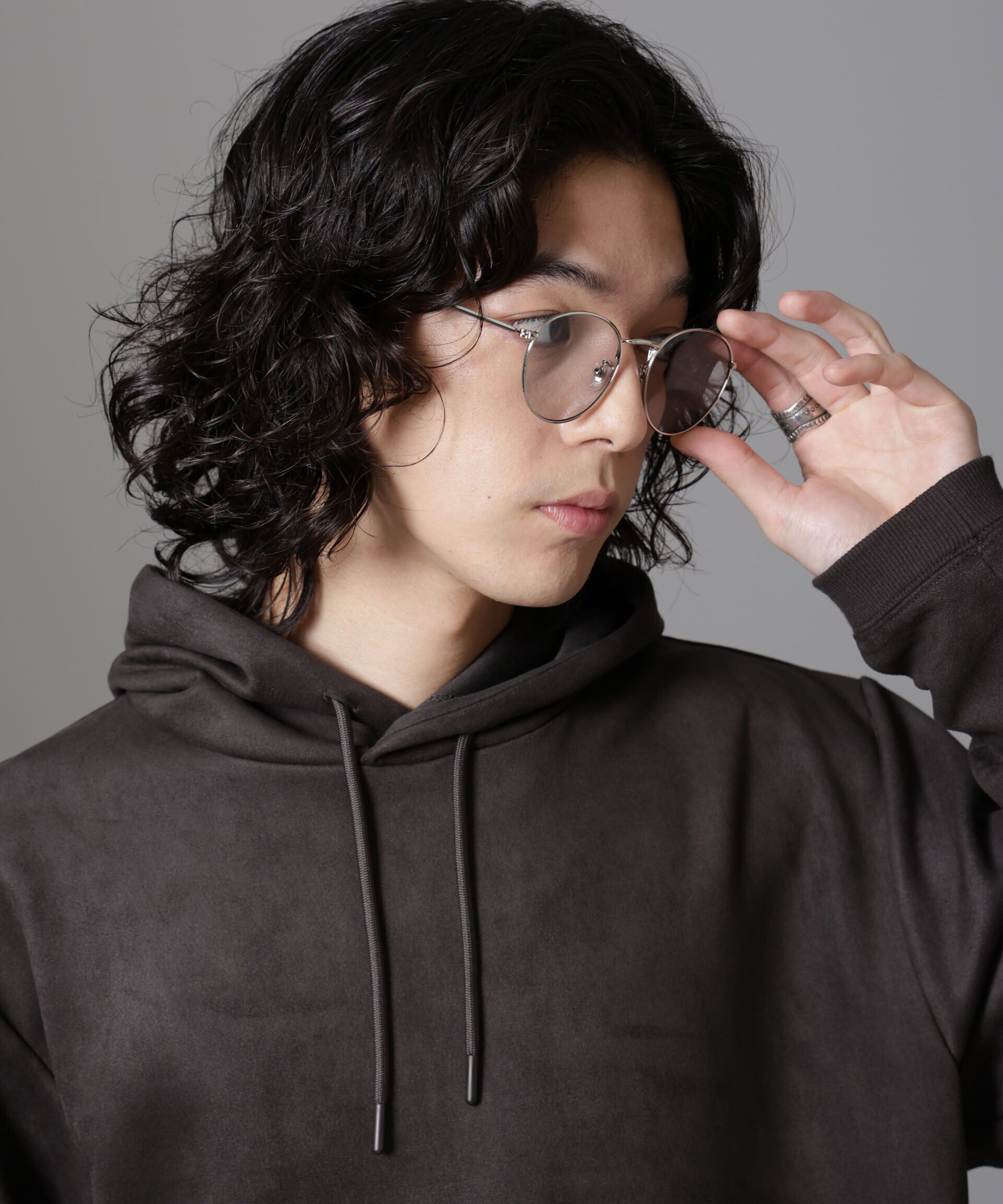 nano･universe「ボストン型メタルサングラス」|メガネ|ブルー