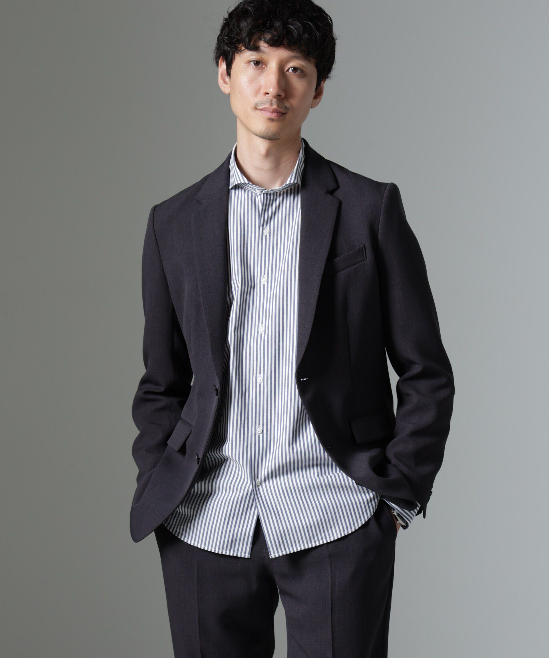 nano･universe「｢Damerino｣Reflax(R) ダブルクロスウェザーセットアップ」|スーツ|