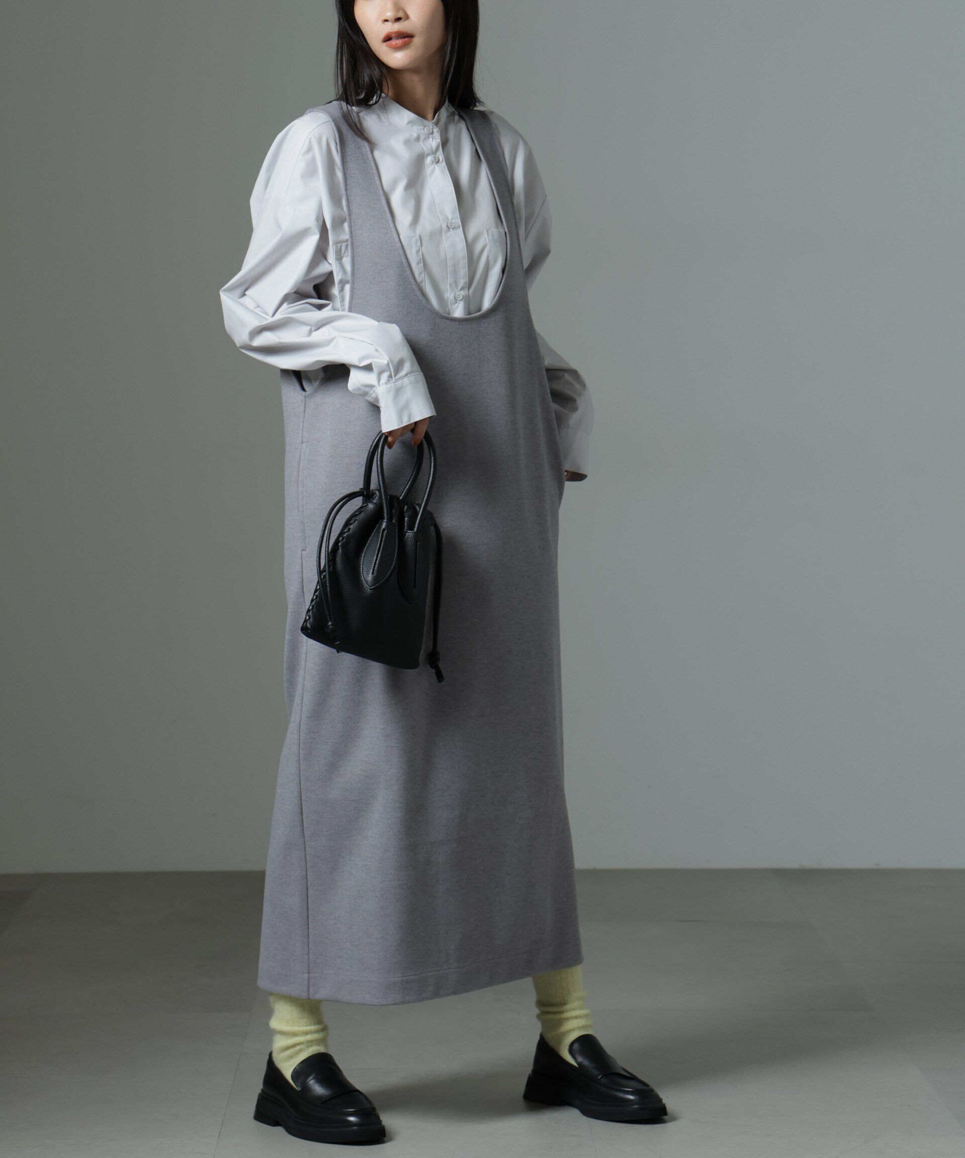 nano･universe「前後2wayクルーネックストレートラインジャンスカ」|ワンピース|