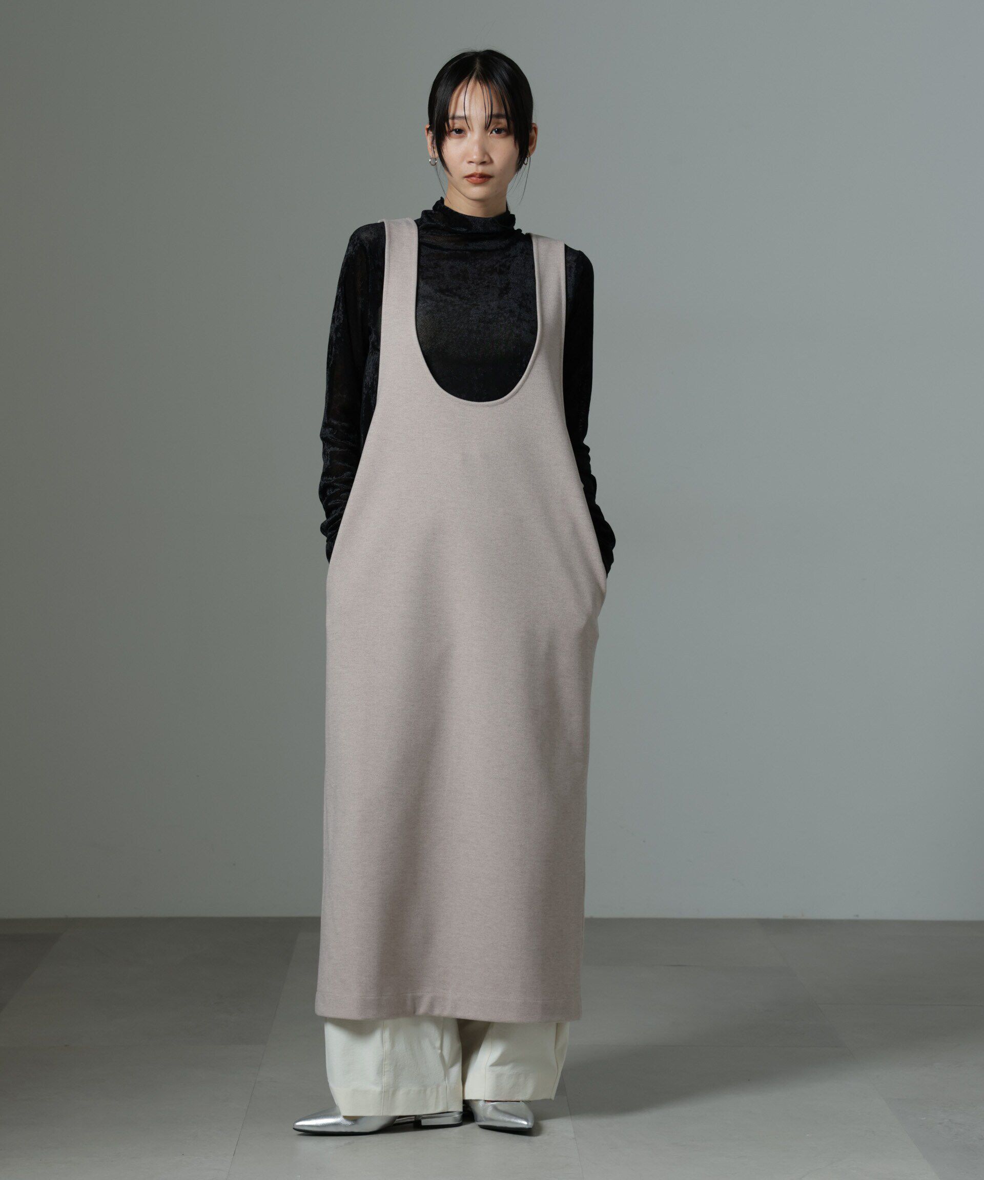 nano･universe「前後2wayクルーネックストレートラインジャンスカ」|ワンピース|