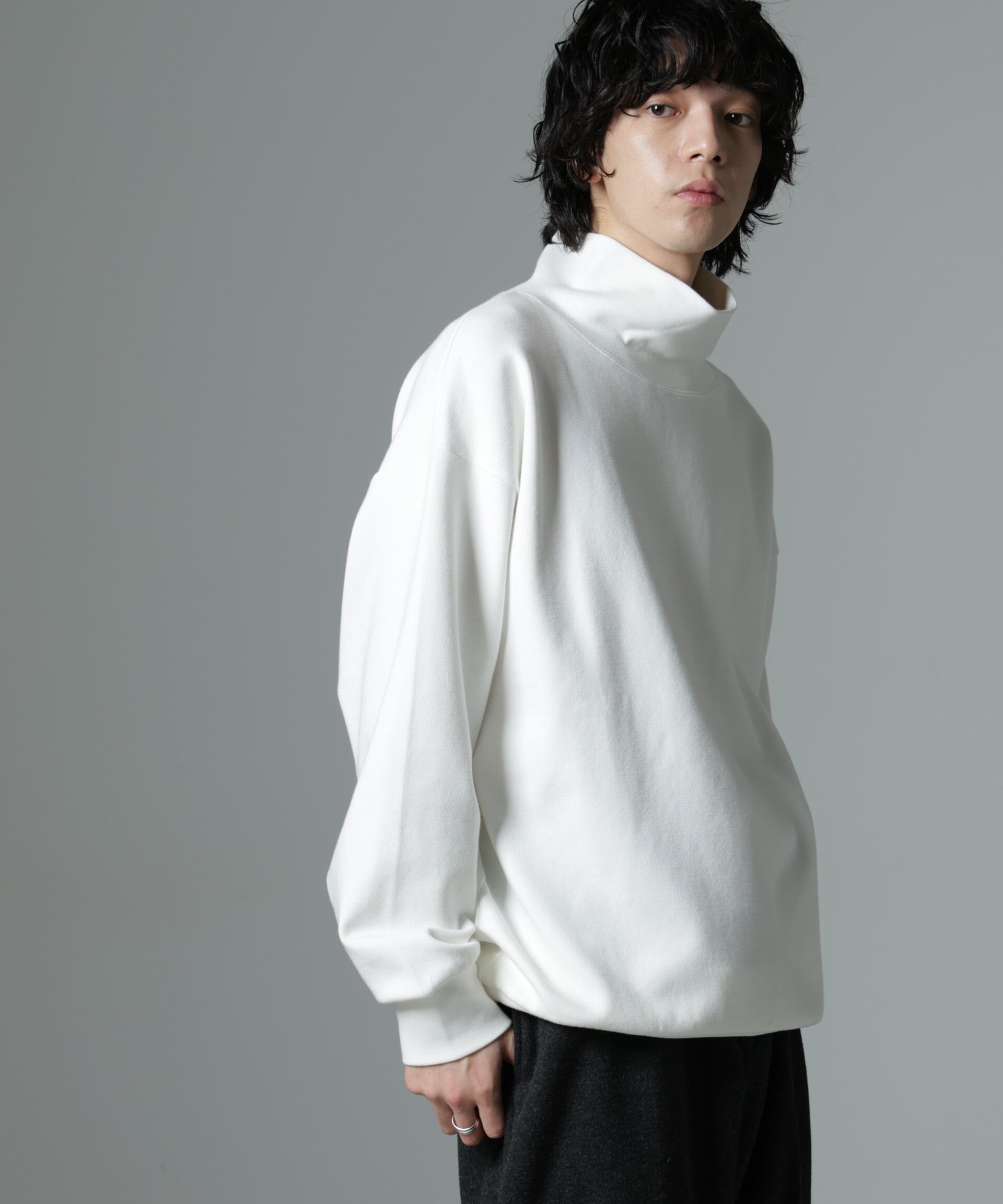 nano･universe「ジャガードポンチタートルプルオーバー」|Tシャツ・カットソー|ホワイト