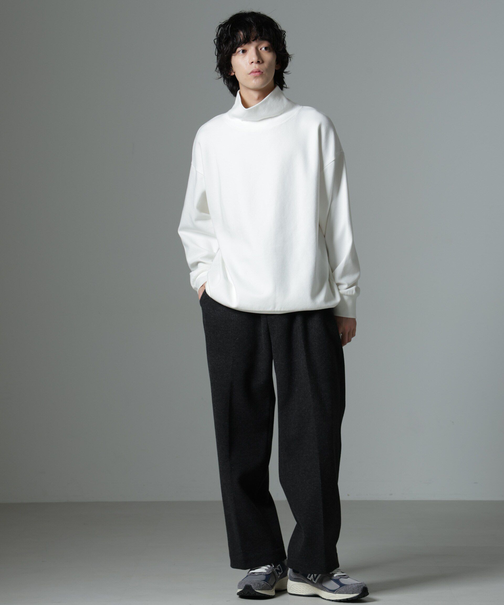 nano･universe「ジャガードポンチタートルプルオーバー」|Tシャツ・カットソー|