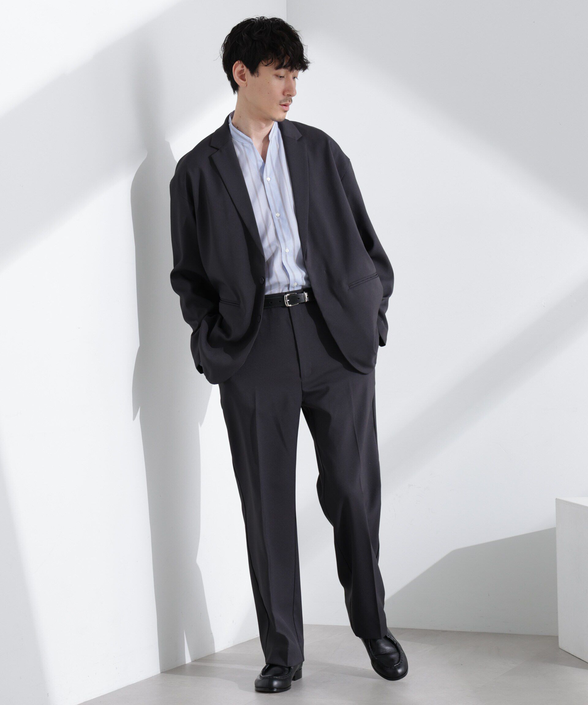 nano･universe「ドレープワイドジャケット（セットアップ可）」|テーラードジャケット|