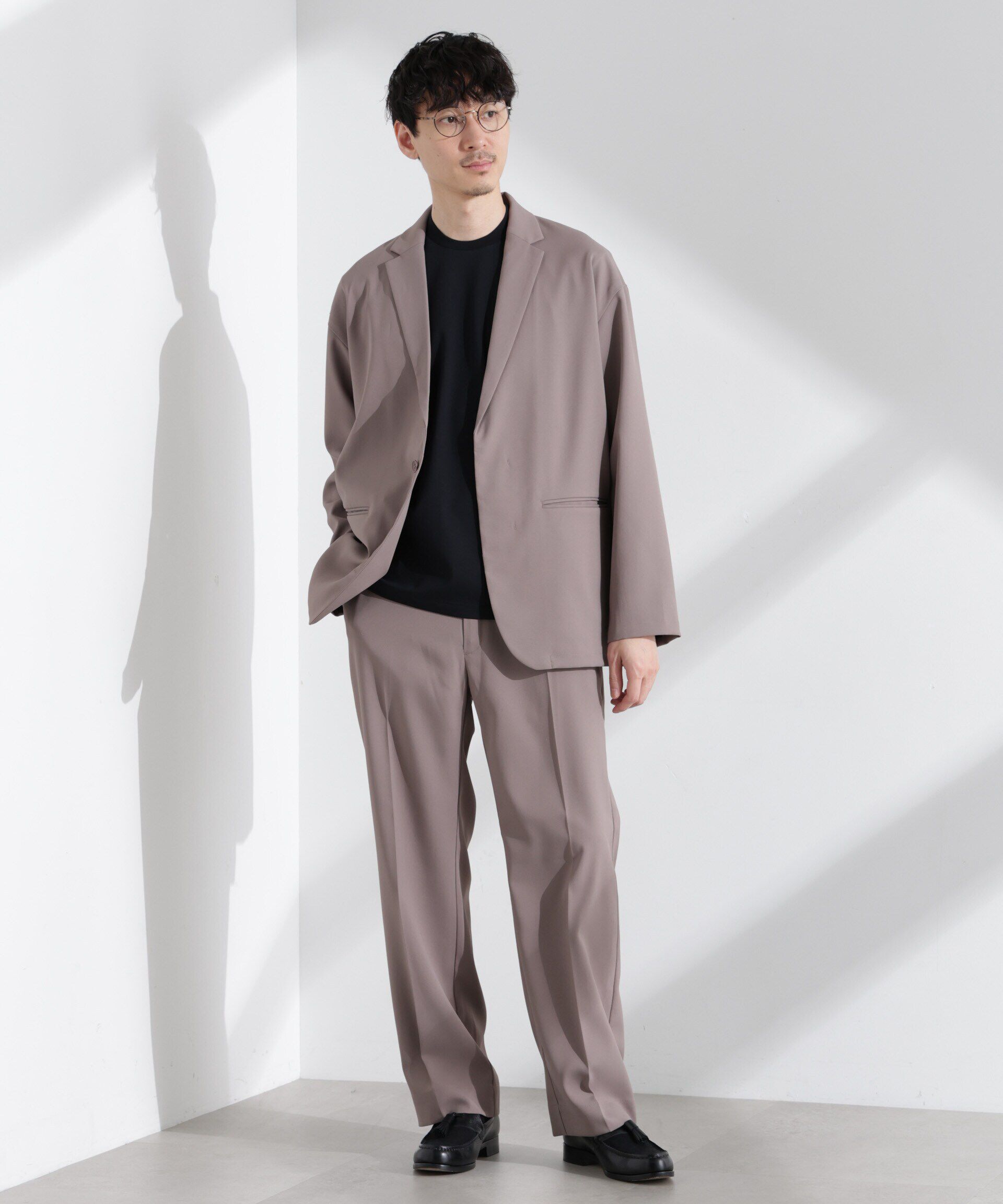 nano･universe「ドレープワイドジャケット（セットアップ可）」|テーラードジャケット|