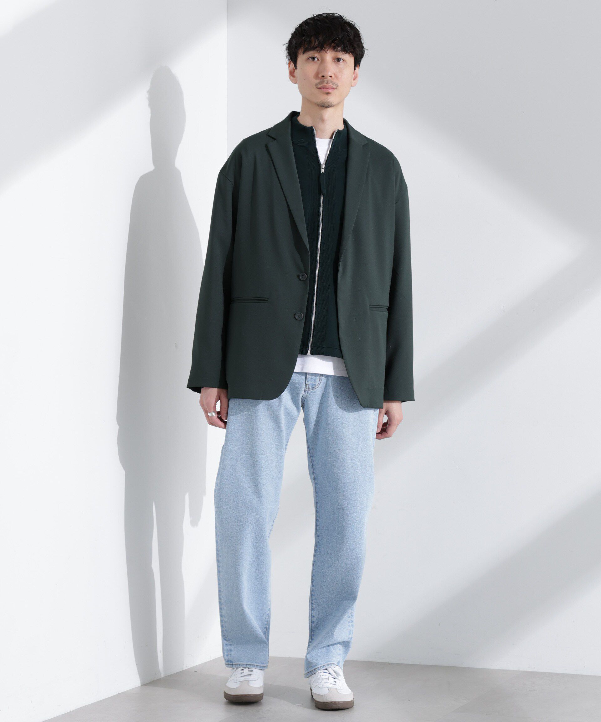 nano･universe「ドレープワイドジャケット（セットアップ可）」|テーラードジャケット|