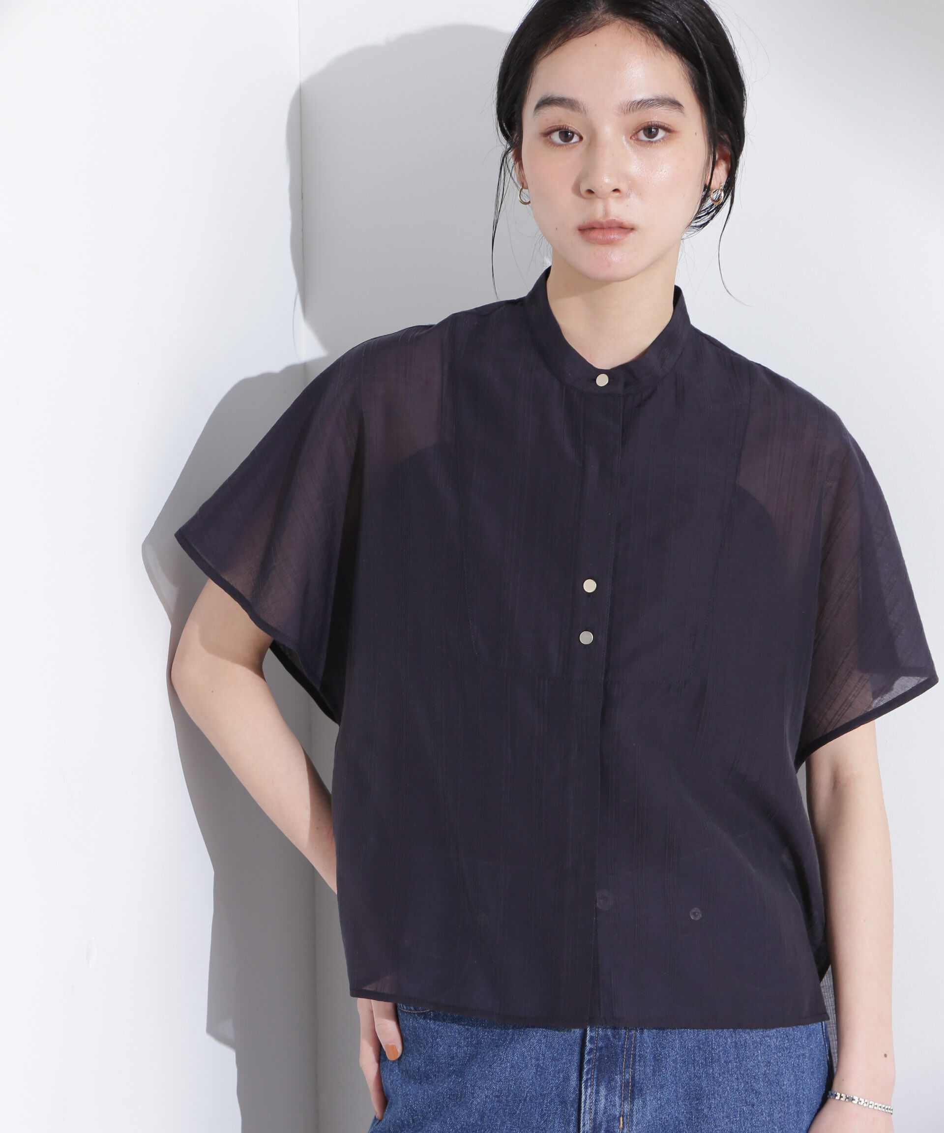 nano･universe「ポンチョデザインシャツ」|シャツ・ブラウス|