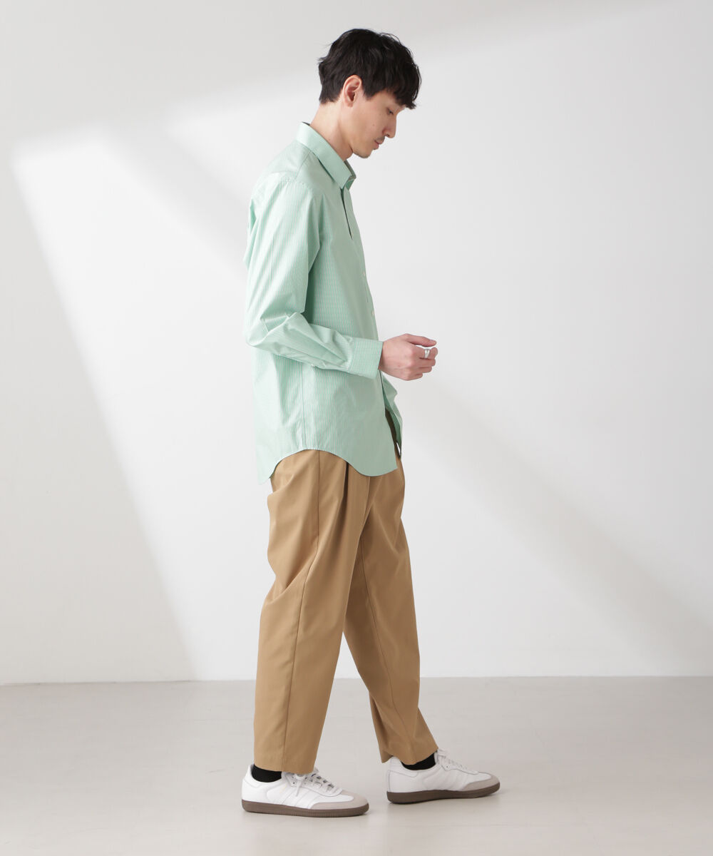 nano･universe「ESTENEIGE(R) レギュラーカラーシャツストライプ 長袖/接触冷感」|シャツ・ブラウス|