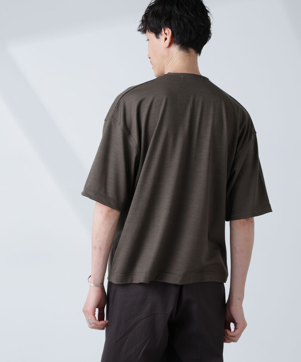 nano･universe「「ALL-DAYS COMFORT 100% WOOL」 ヘンリーネックTEE」|Tシャツ・カットソー|