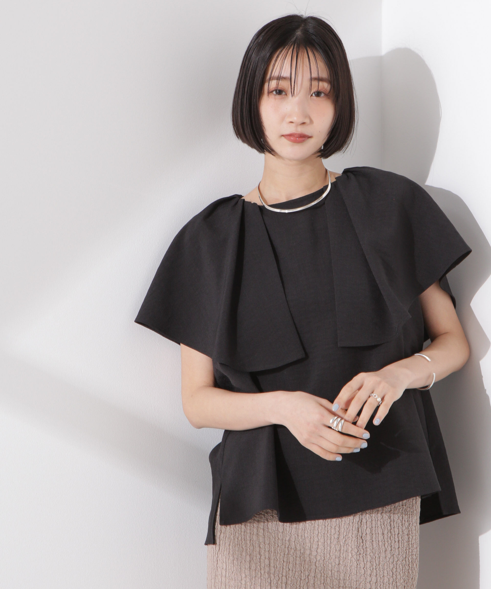 nano･universe「フレアスリーブデザインブラウス」|シャツ・ブラウス|