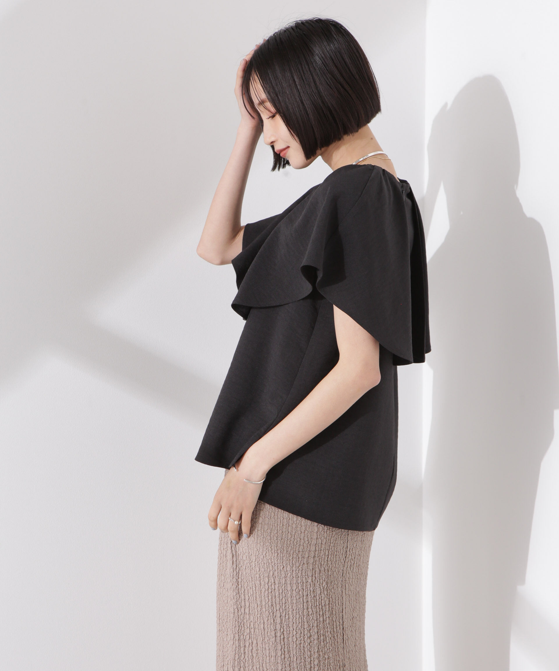 nano･universe「フレアスリーブデザインブラウス」|シャツ・ブラウス|