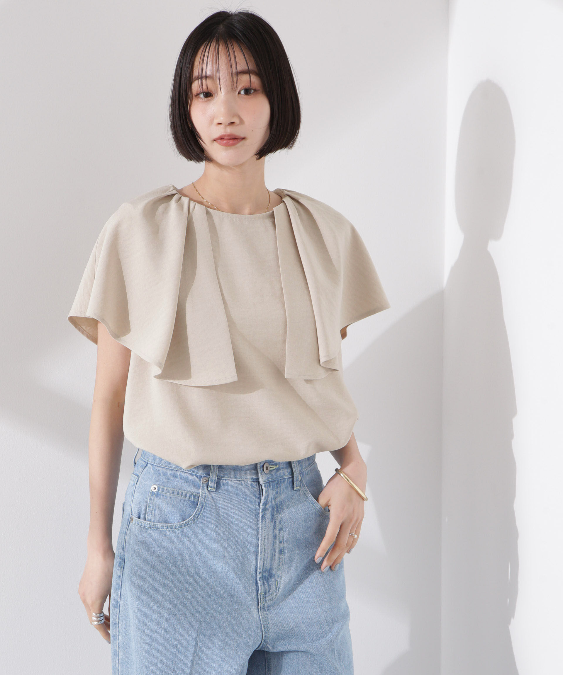 nano･universe「フレアスリーブデザインブラウス」|シャツ・ブラウス|