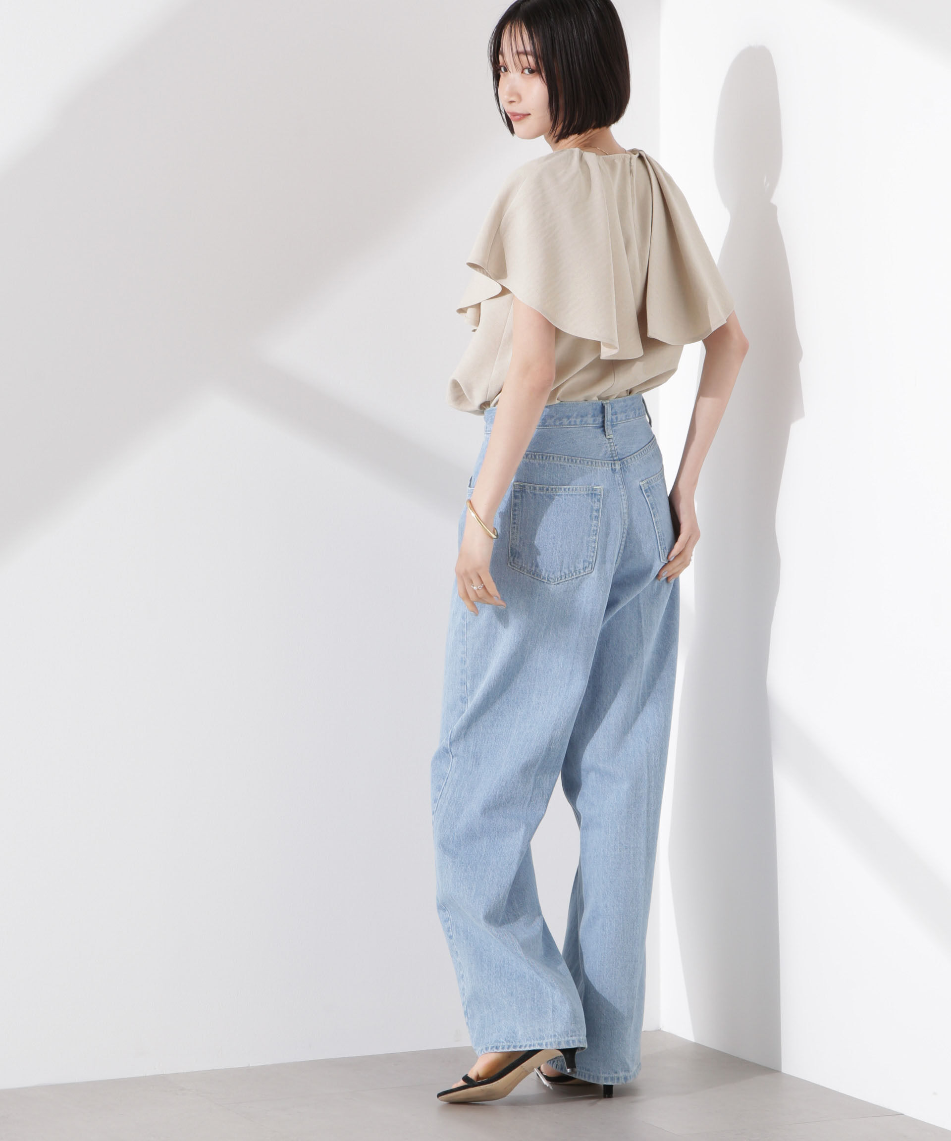 nano･universe「フレアスリーブデザインブラウス」|シャツ・ブラウス|