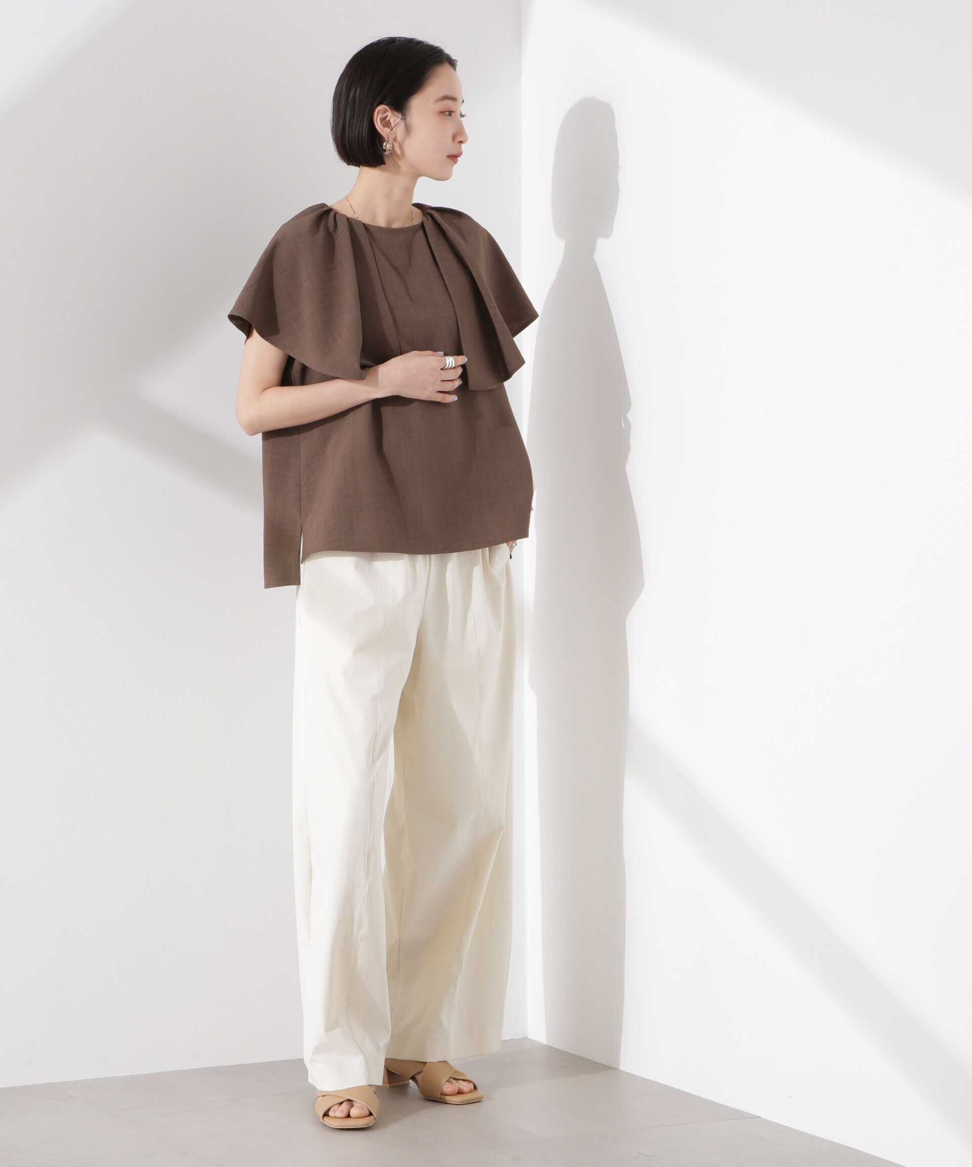 nano･universe「フレアスリーブデザインブラウス」|シャツ・ブラウス|