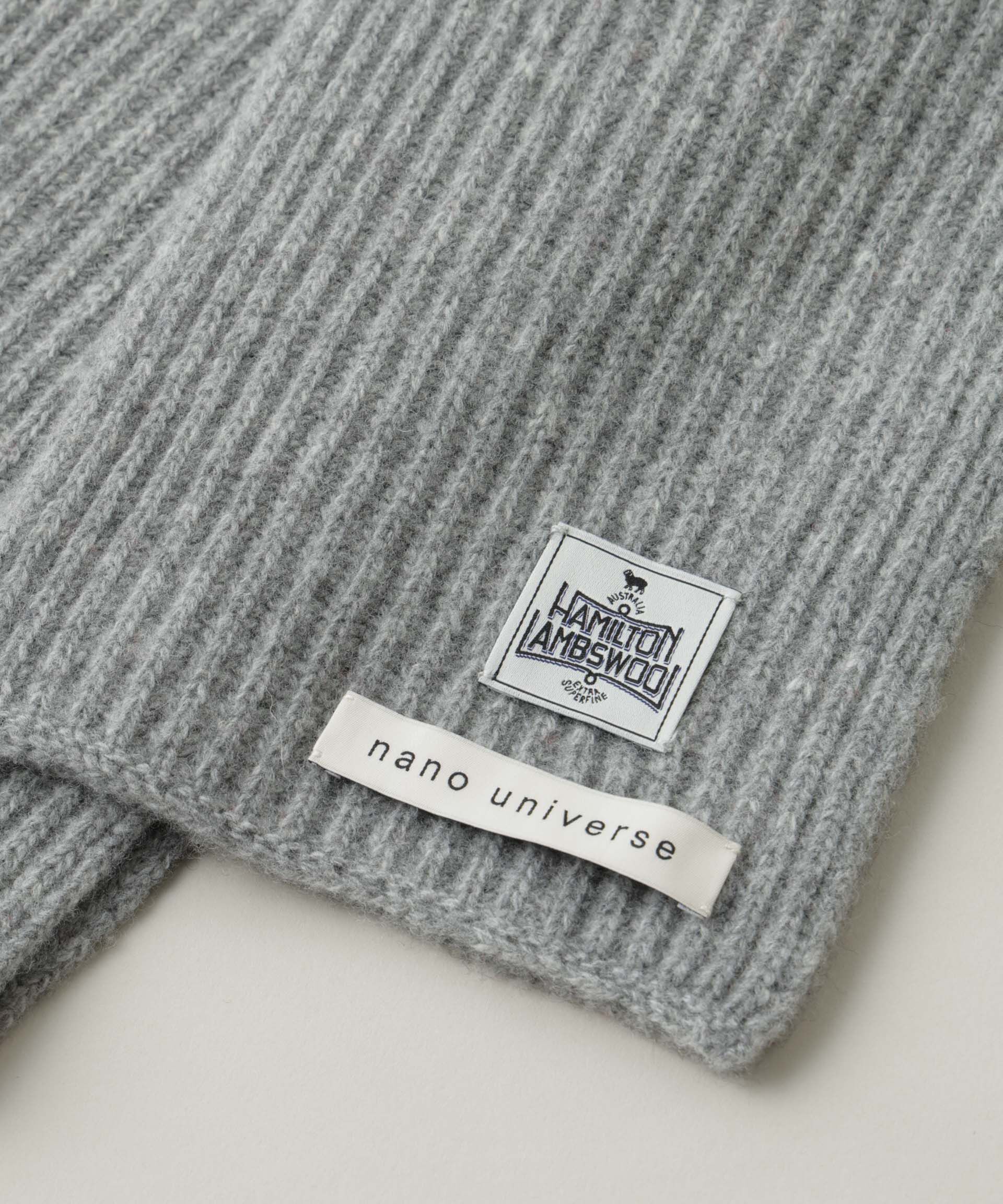 nano･universe「HAMILTON 10ANNIVERSARY WOOL ニットマフラー」|マフラー|