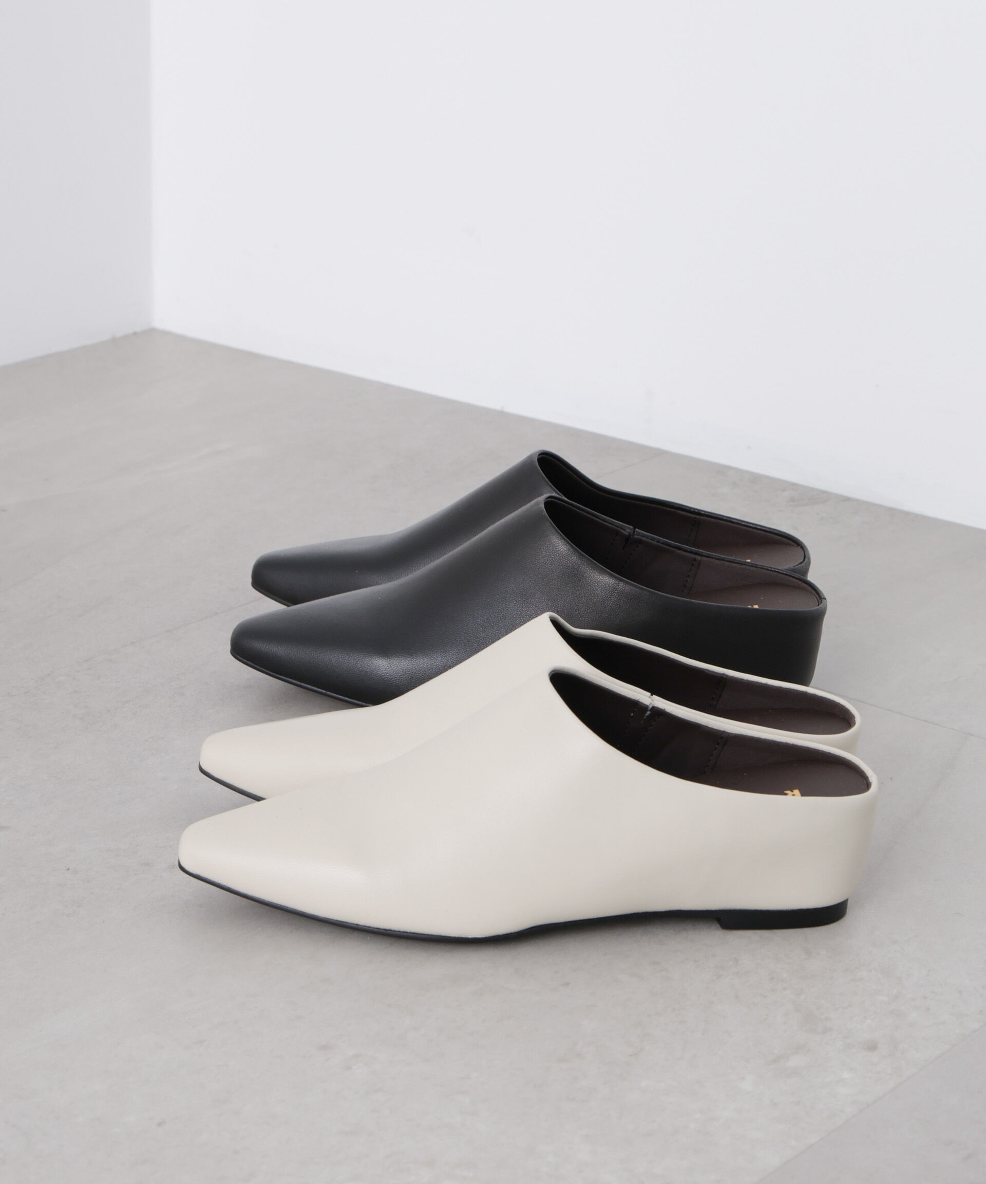 nano･universe「REMME/シープレザーミュール」|ビジネス・ドレスシューズ|オフホワイト1