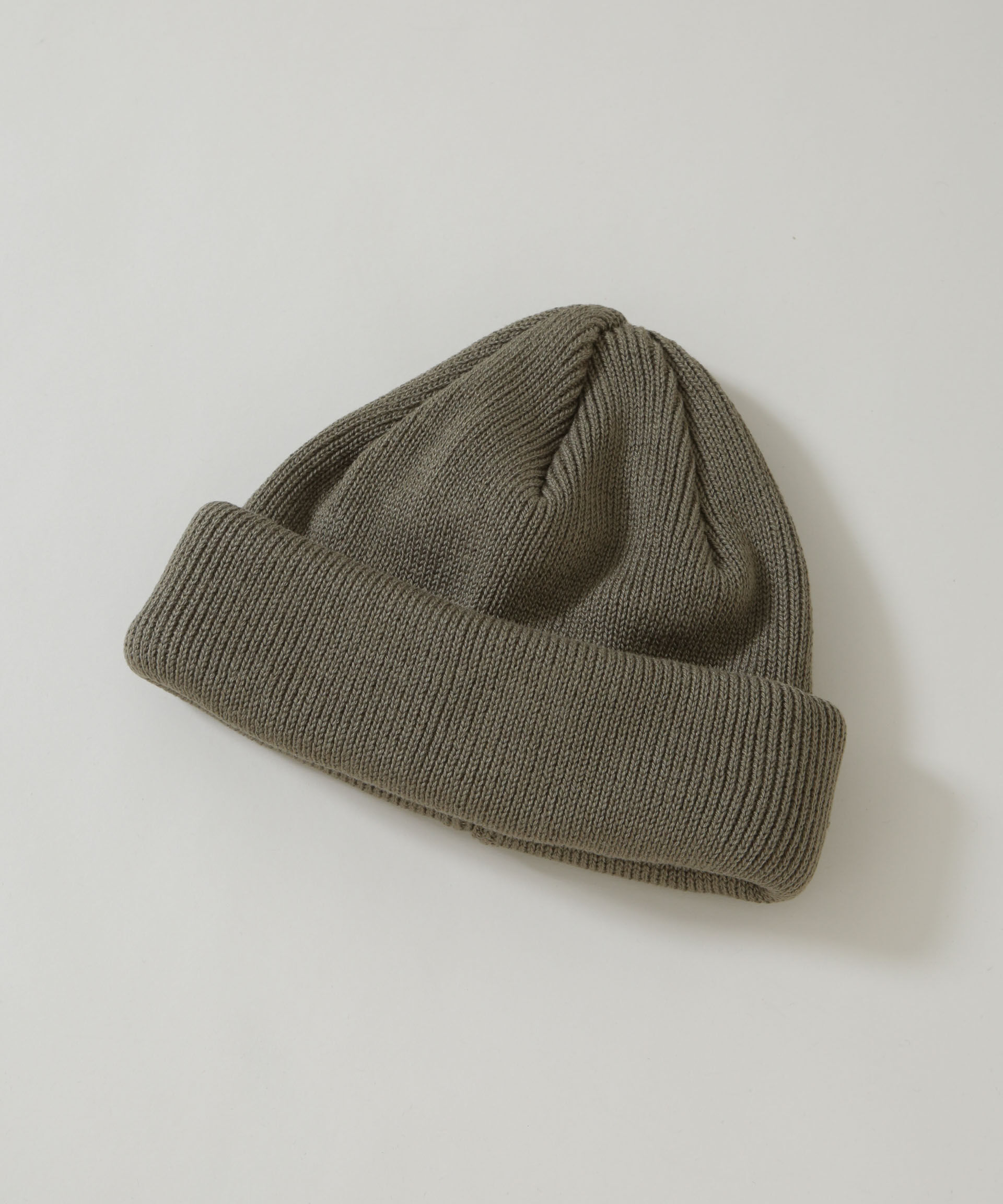  「RACAL/Roll Knit Cap」|ニット帽|オリーブ