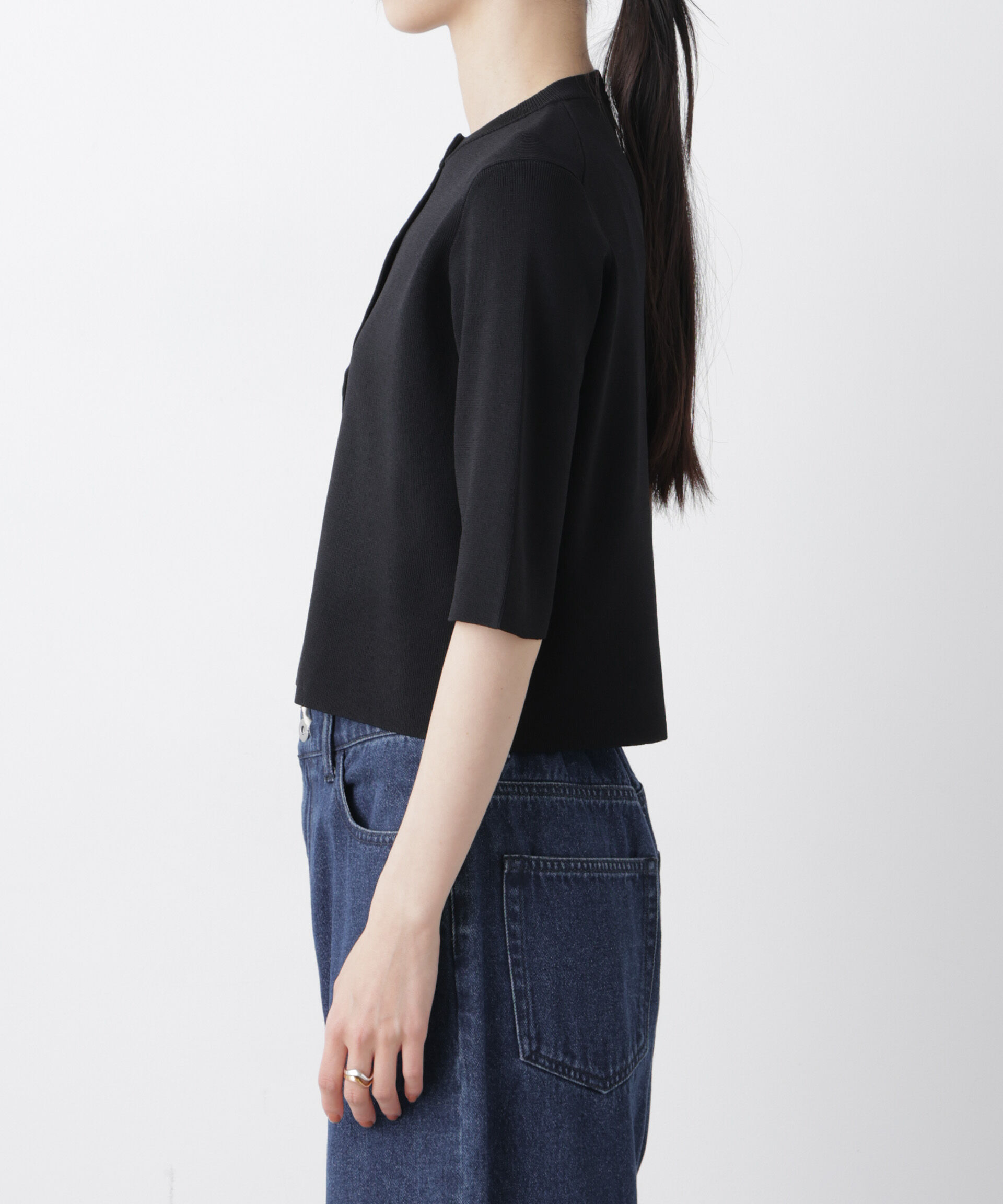 nano･universe「洗濯機洗い可UVカット接触冷感半袖カーディガン」|ニット・セーター|