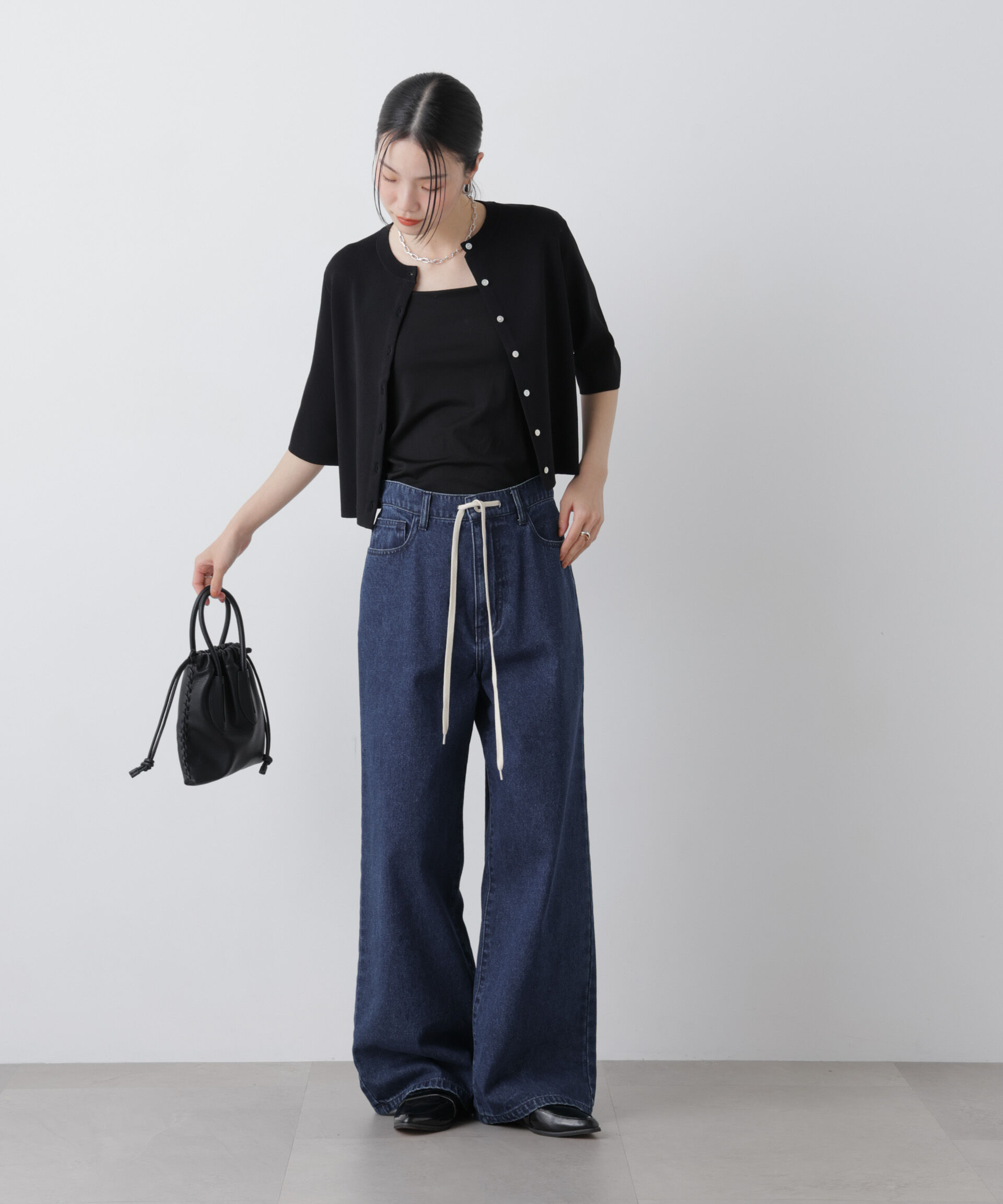 nano･universe「洗濯機洗い可UVカット接触冷感半袖カーディガン」|ニット・セーター|