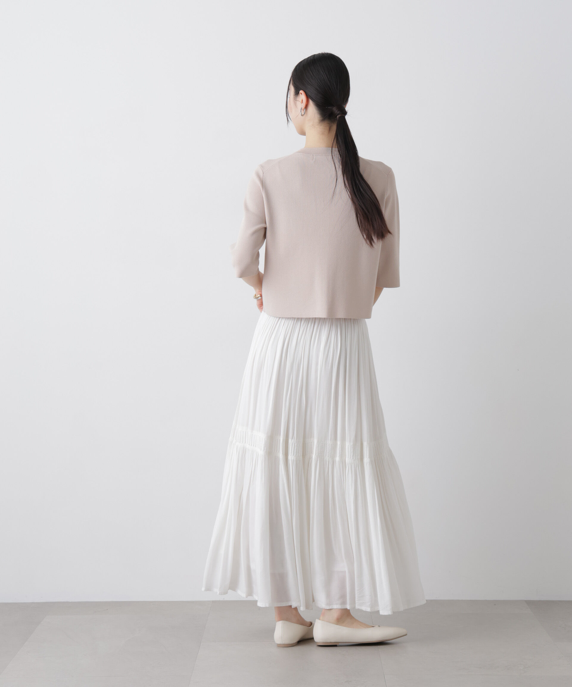 nano･universe「洗濯機洗い可UVカット接触冷感半袖カーディガン」|ニット・セーター|