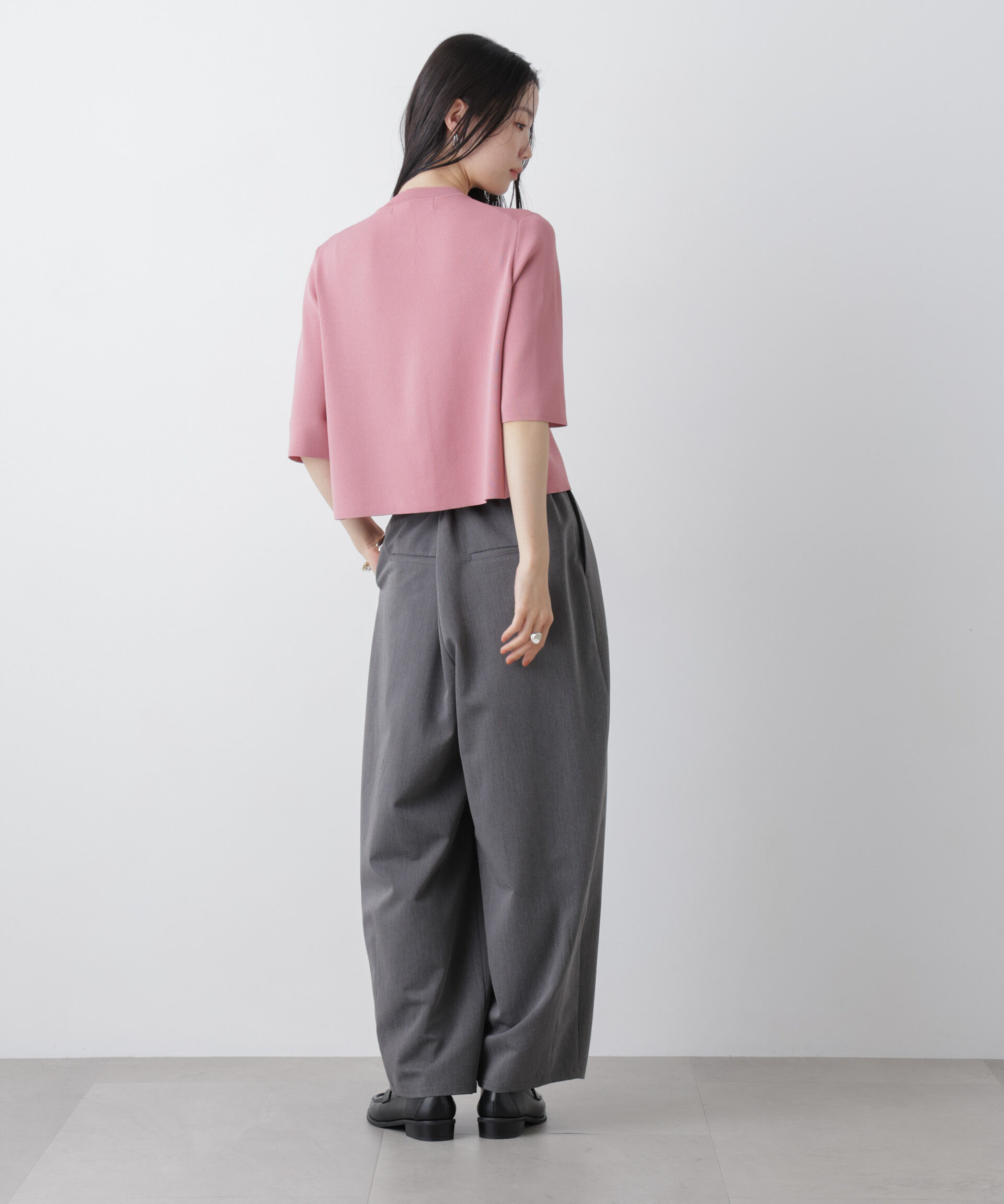 nano･universe「洗濯機洗い可UVカット接触冷感半袖カーディガン」|ニット・セーター|