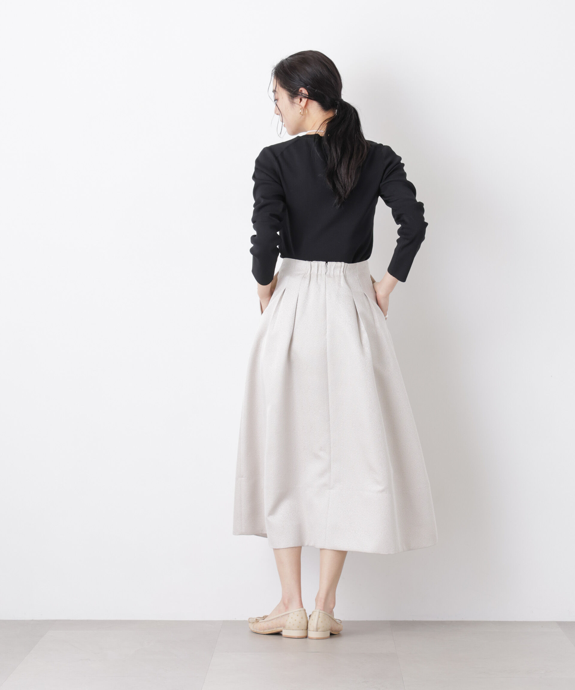 nano･universe「7function Uネック総針ニット」|ニット・セーター|