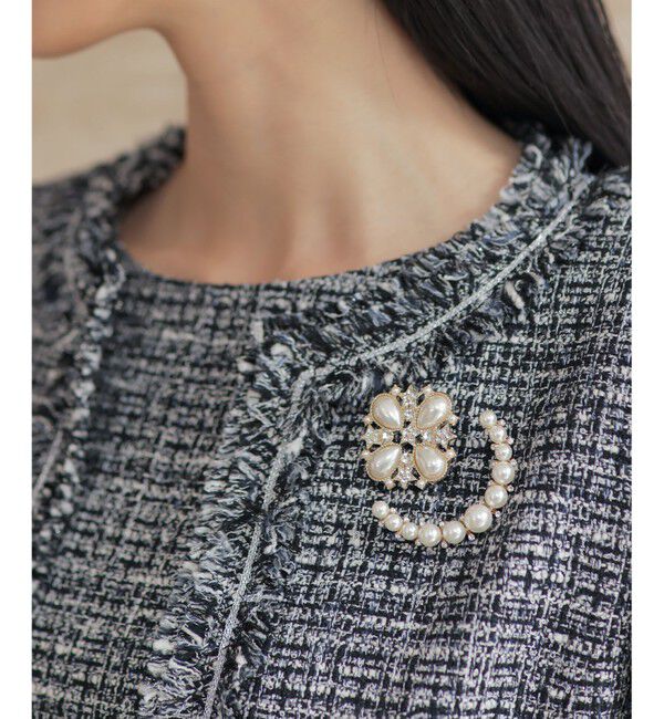 組曲「【好評につき追加販売・2セット】パールビジュー ブローチ」|ブローチ・コサージュ|