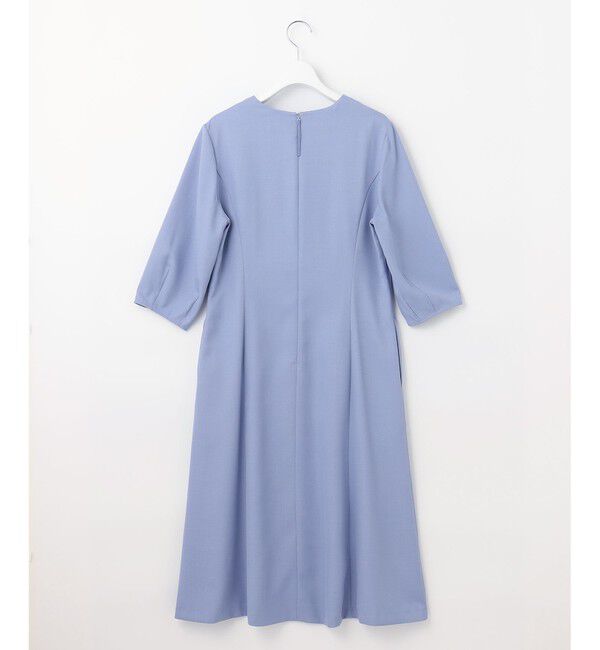 自由区「【接触冷感・速乾・UVケア・撥水・防シワ・XSサイズあり】リネンライクツィルVネック ワンピース」|ワンピース|