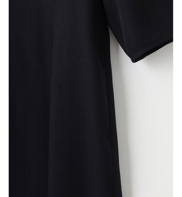 自由区「【接触冷感・速乾・UVケア・撥水・防シワ・XSサイズあり】リネンライクツィルVネック ワンピース」|ワンピース|