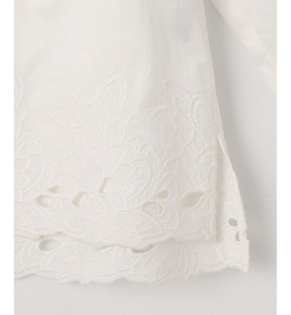 自由区「【洗える】裾刺繍エンブロイダリー ブラウス」|シャツ・ブラウス|