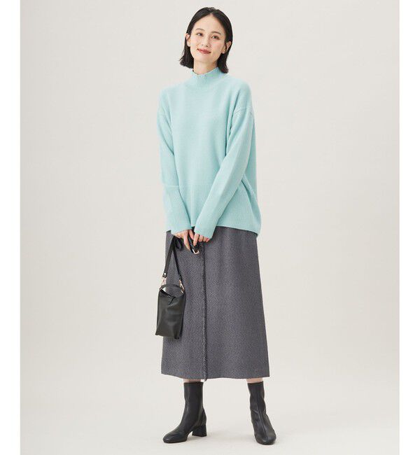 自由区「【WEB限定カラーあり・洗える】ウールカシミヤブレンドハイネック ニット」|ニット・セーター|