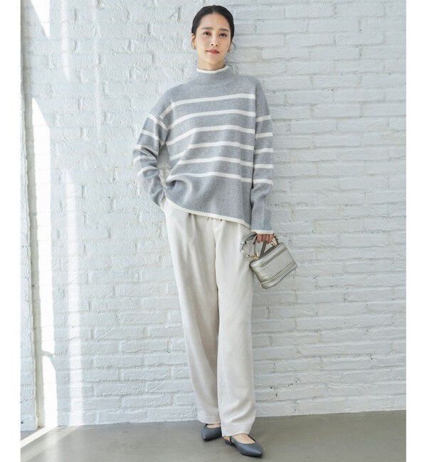 自由区「【WEB限定カラーあり・洗える】ウールカシミヤブレンドハイネック ニット」|ニット・セーター|