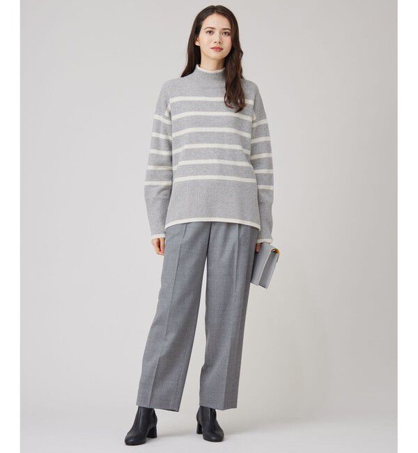 自由区「【WEB限定カラーあり・洗える】ウールカシミヤブレンドハイネック ニット」|ニット・セーター|