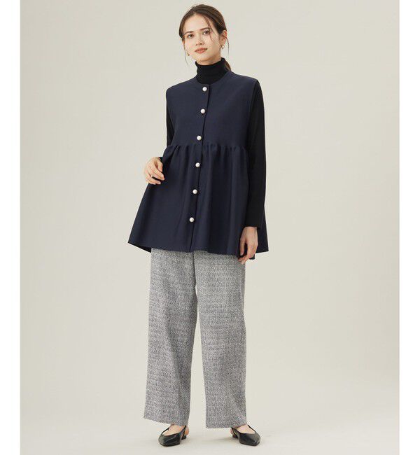 自由区「【セットアップ対応・洗える】ライトミックスツイードワイドストレート パンツ」|その他|