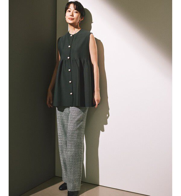自由区「【セットアップ対応・洗える】ライトミックスツイードワイドストレート パンツ」|その他|
