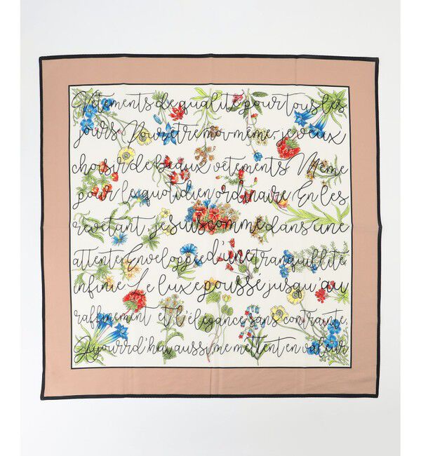 自由区「フラワープリントレター スカーフ」|バンダナ・スカーフ|