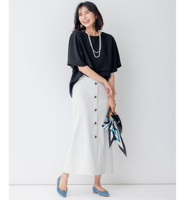 23区「【セットアップ対応】オックスストレッチ スカート」|スカート|