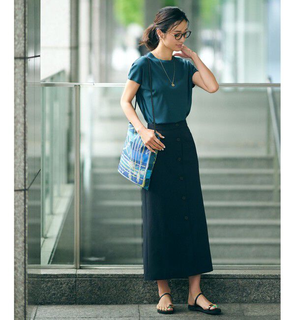 23区「【セットアップ対応】オックスストレッチ スカート」|スカート|