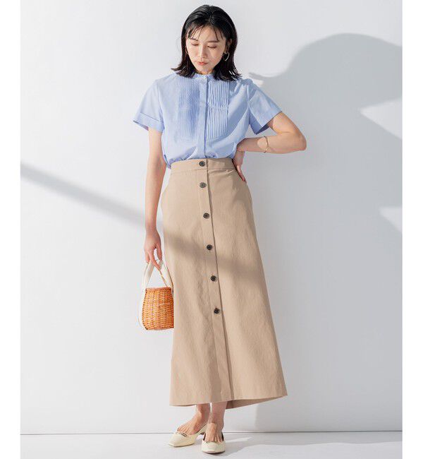 23区「【セットアップ対応】オックスストレッチ スカート」|スカート|