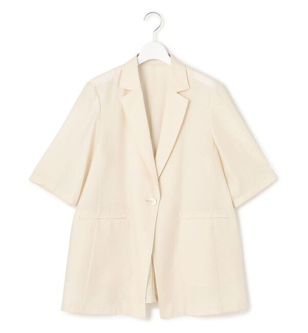 23区「【Oggi6月号掲載/速乾性/接触冷感】シアータンブラー ハーフスリーブ ジャケット」|テーラードジャケット|