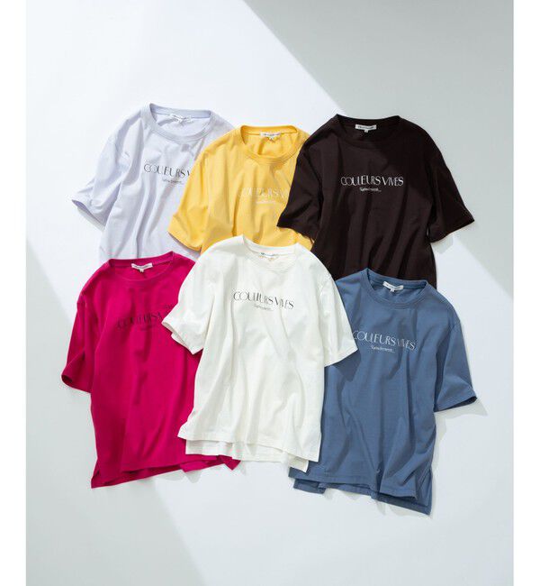 23区「【洗える】ボタニカル カラー Tシャツ」|Tシャツ・カットソー|