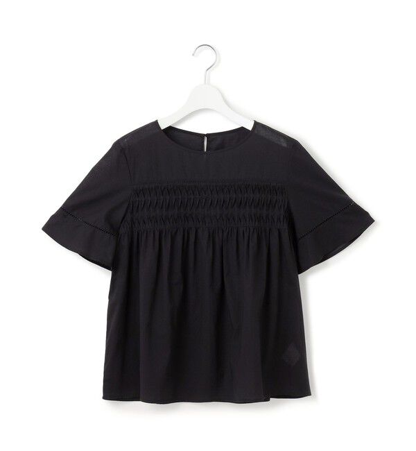 23区「【WEB&一部店舗限定】コットンローン ピンタック フレア ブラウス」|シャツ・ブラウス|