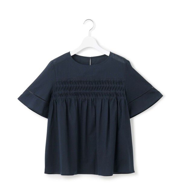 23区「【WEB&一部店舗限定】コットンローン ピンタック フレア ブラウス」|シャツ・ブラウス|