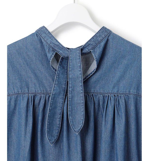 23区「【SLOW/一部店舗限定】ライトオンス デニム バックリボン ブラウス」|シャツ・ブラウス|