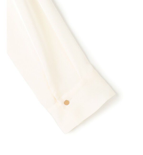 23区「カフスボタン サテンTEEブラウス」|シャツ・ブラウス|