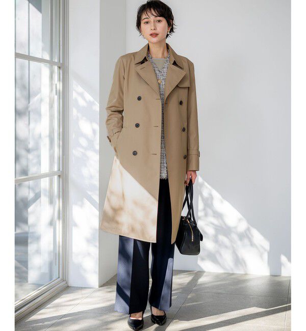 23区「カフスボタン サテンTEEブラウス」|シャツ・ブラウス|